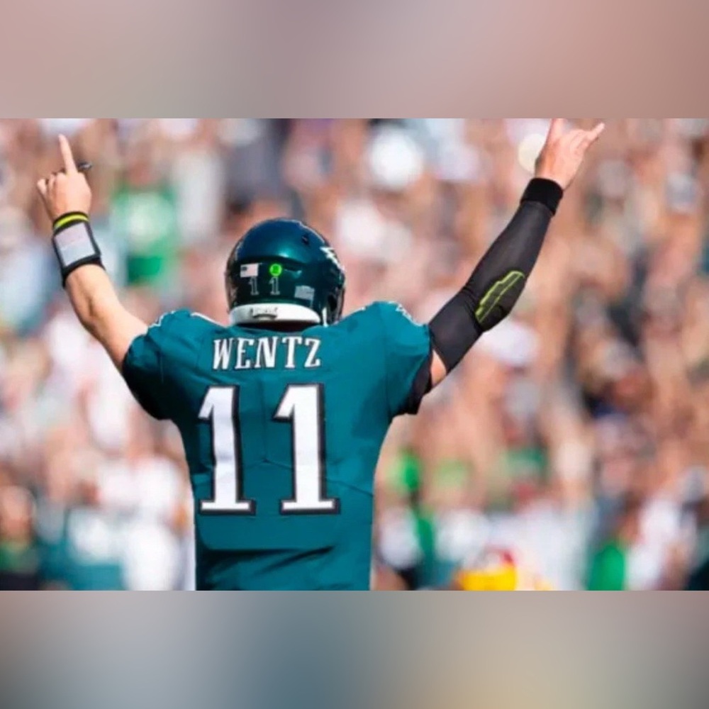 Nike Authentic On Field Philadelphia Eagles Carson Wentz Green Jersey Men’s Sz L - Picture 4 of 8